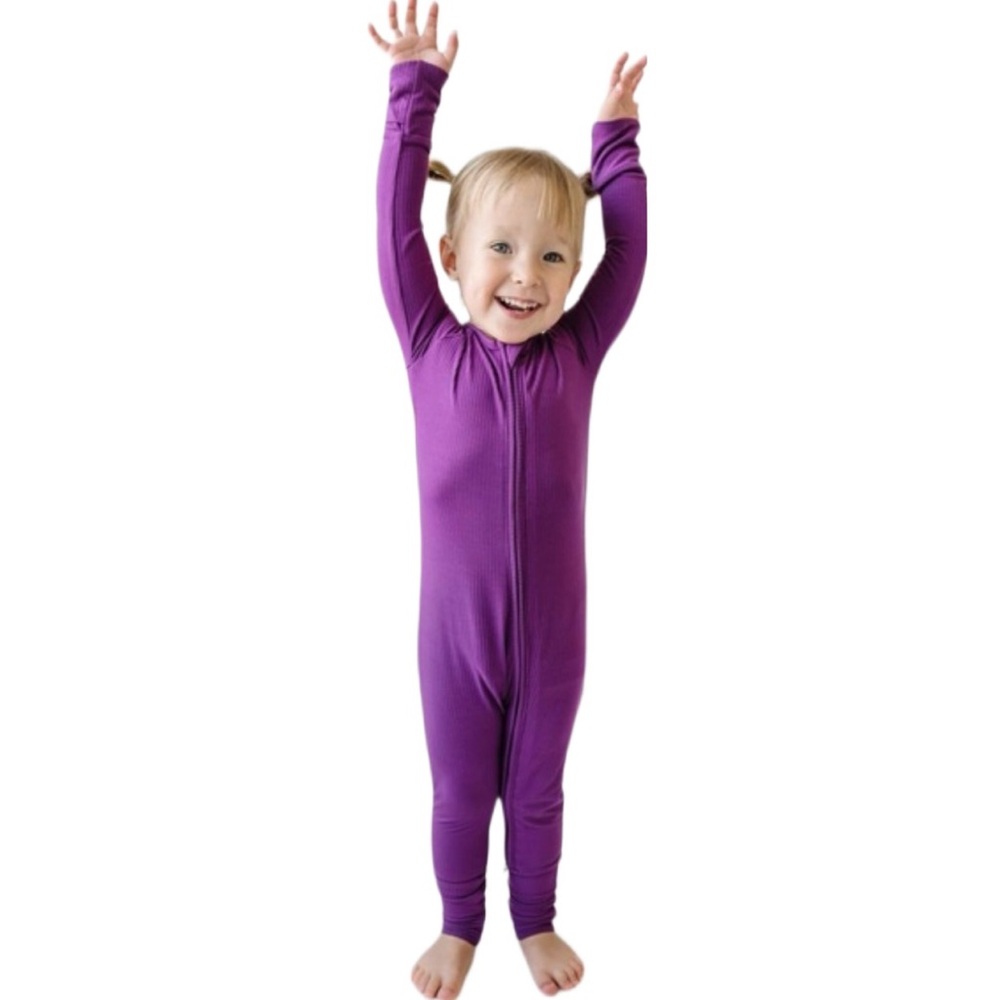 Little Sleepies Ribbed Amethyst Zippy Size 12-18M